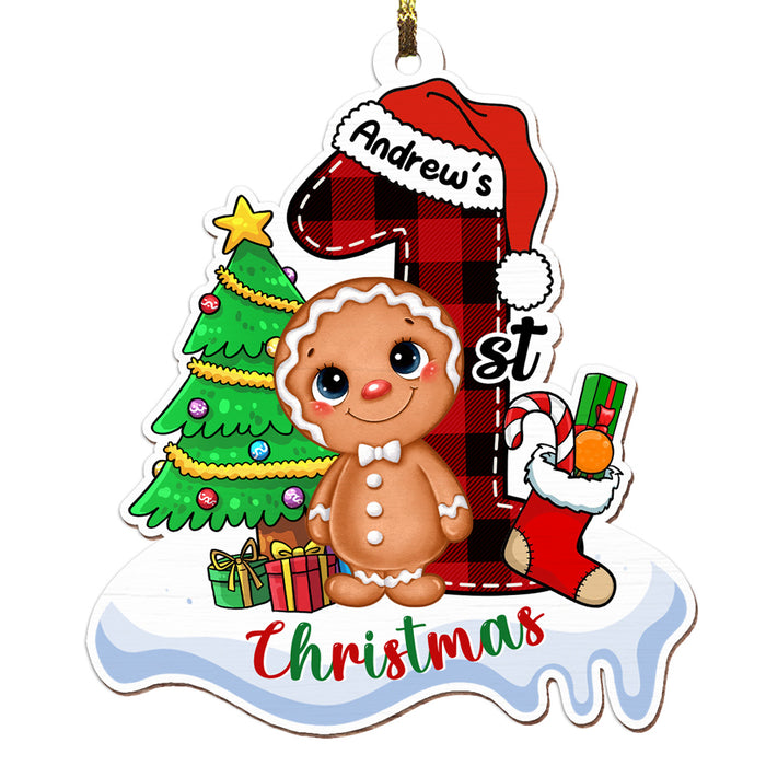 Personalized Christmas Gift For Newborn Baby Cute Gingerbread Men Ornament 28562 1