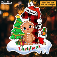 Personalized Christmas Gift For Newborn Baby Cute Gingerbread Men Ornament 28562 thumb 1