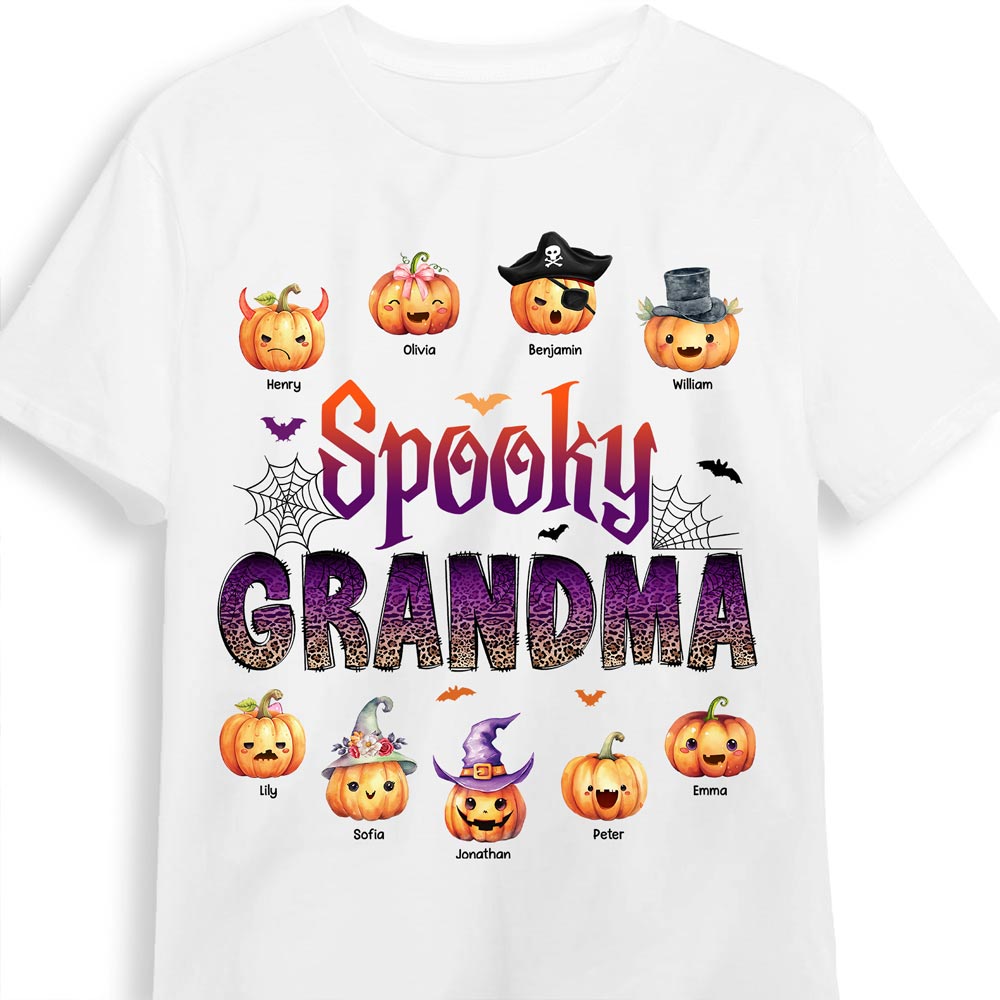 Personalized Halloween Gift Spooky Grandma Pumpkin Shirt Hoodie Sweatshirt 28563 Primary Mockup
