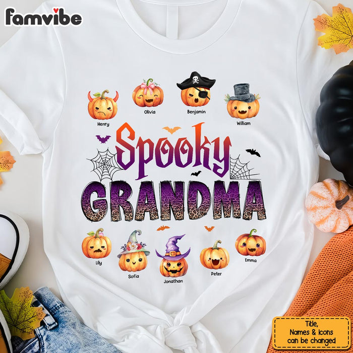 Personalized Halloween Gift Spooky Grandma Pumpkin Shirt - Hoodie - Sweatshirt 28563 1
