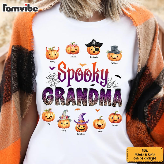 Personalized Halloween Gift Spooky Grandma Pumpkin Shirt - Hoodie - Sweatshirt 28563 1