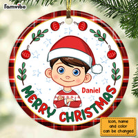 Personalized Christmas Gift For Grandson Custom Circle Ornament 28564 thumb 1
