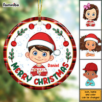 Personalized Christmas Gift For Grandson Custom Circle Ornament 28564 thumb 1