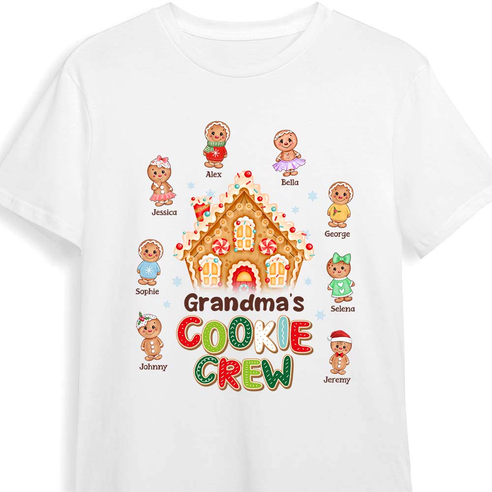 Personalized Christmas Gift For Grandma Gingerbread Cookie Crew Shirt Hoodie Sweatshirt 28565 Primary Mockup