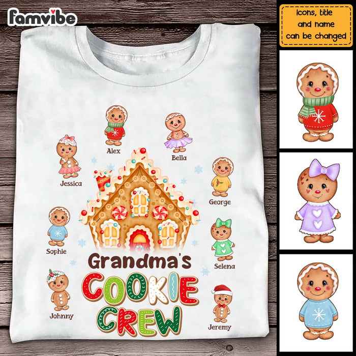 Personalized Christmas Gift For Grandma Gingerbread Cookie Crew Shirt - Hoodie - Sweatshirt 28565 1