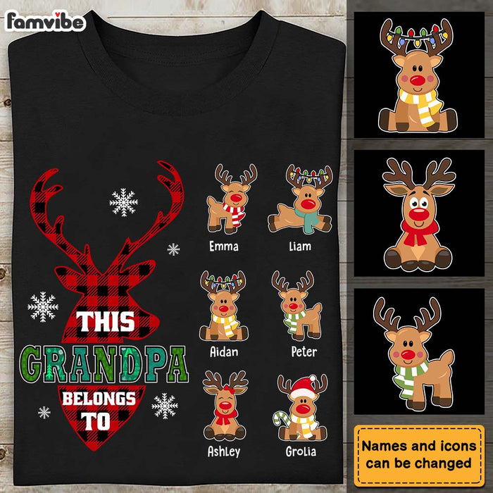 Personalized Christmas Gift For Grandpa Reindeer Belongs To Shirt - Hoodie - Sweatshirt 28567 1