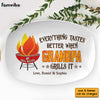 Personalized Grandpa Grillfather Everything Tastes Better Plate 28571 1