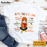 Personalized Gift For Granddaughter God Says I Am Kid T Shirt 28572 thumb 1