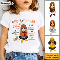 Personalized Gift For Granddaughter God Says I Am Kid T Shirt 28572 thumb 1