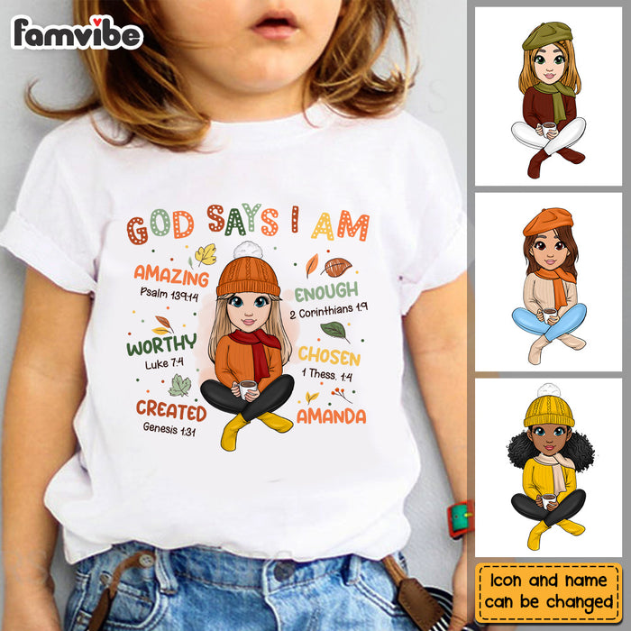Personalized Gift For Granddaughter God Says I Am Kid T Shirt 28572 1