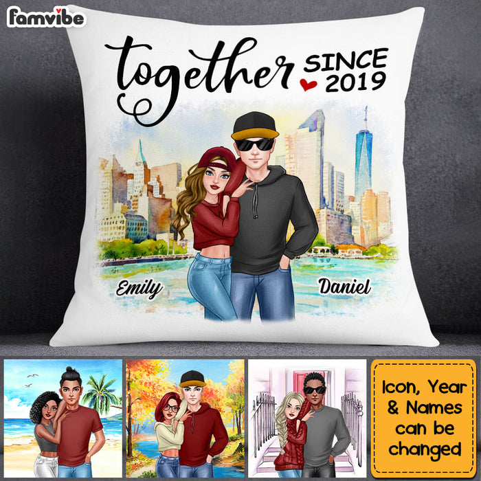 Personalized Couple Together Since Pillow DB173 30O53 1