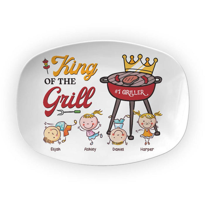 Personalized Grandpa Grillfather Grill Master Plate 28573 1