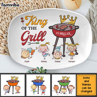 Personalized Grandpa Grillfather Grill Master Plate 28573 thumb 1