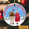 Personalized Gift For Old Couple Growing Old Together Since Circle Ornament 28579 1