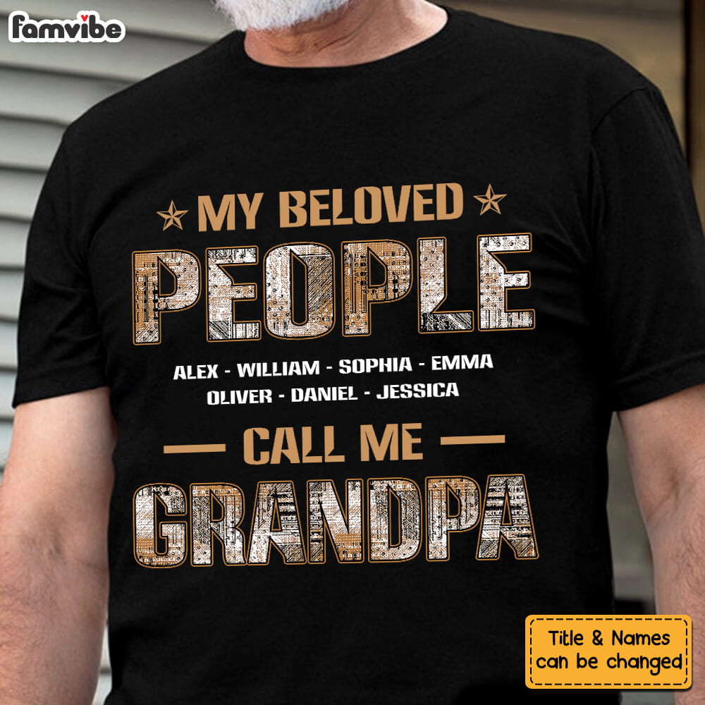 Personalized My Beloved People Call Me Papa Shirt Hoodie Sweatshirt 28580 Primary Mockup
