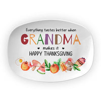 Personalized Grandma Kitchen Gift Everything Tastes Better Plate 28585 thumb 1