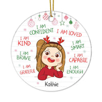 Personalized Gift For Granddaughter I Am Kind Circle Ornament 28586 thumb 1