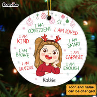 Personalized Gift For Granddaughter I Am Kind Circle Ornament 28586 thumb 1