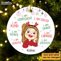 Personalized Gift For Granddaughter I Am Kind Circle Ornament 28586 thumb 1