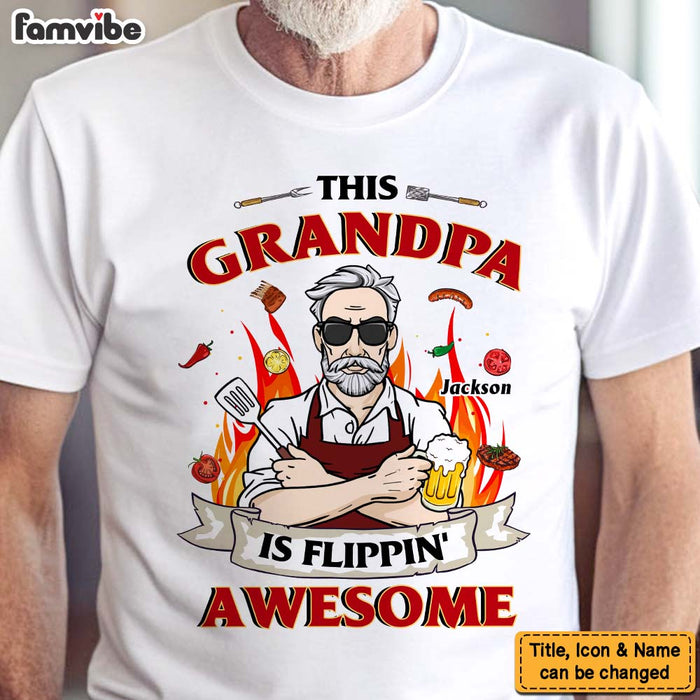 Personalized Gift For Grandpa Flippin Awesome Man Shirt - Hoodie - Sweatshirt 28588 1