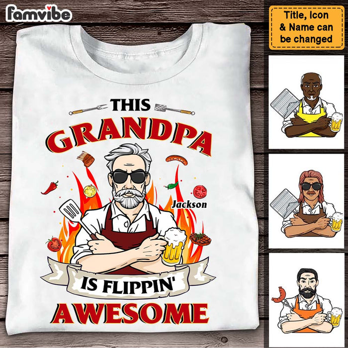 Personalized Gift For Grandpa Flippin Awesome Man Shirt - Hoodie - Sweatshirt 28588 1