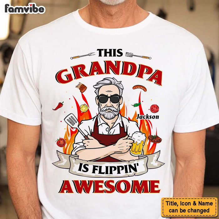 Personalized Gift For Grandpa Flippin Awesome Man Shirt - Hoodie - Sweatshirt 28588 1