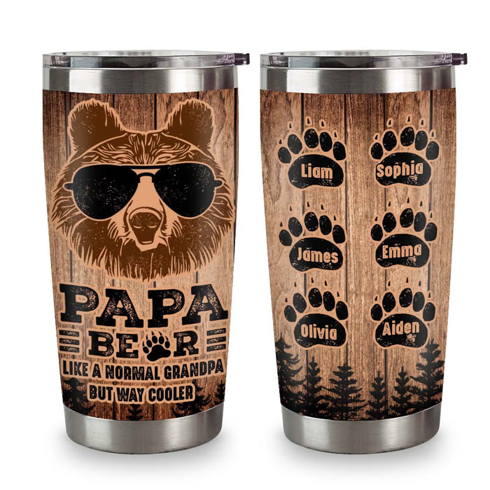 Personalized  Grandpa Bear Steel Tumbler 28589 1