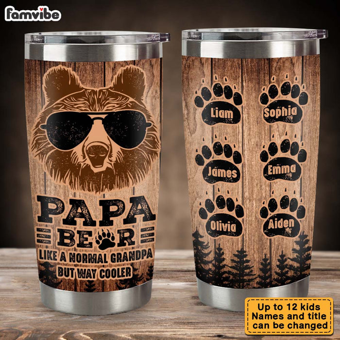 Personalized  Grandpa Bear Steel Tumbler 28589 1