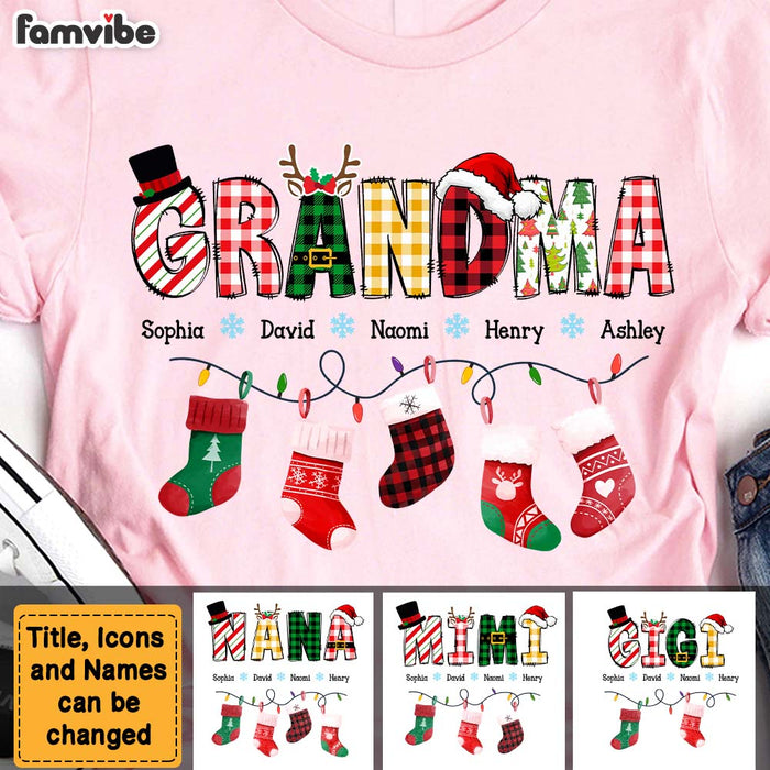 Personalized Gift For Grandma Christmas Socks Shirt - Hoodie - Sweatshirt 28590 1
