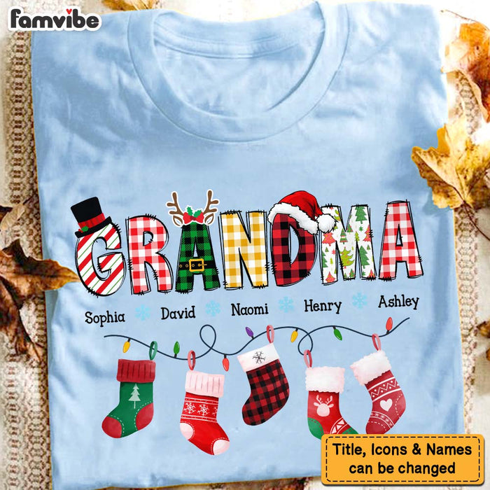 Personalized Gift For Grandma Christmas Socks Shirt - Hoodie - Sweatshirt 28590 1