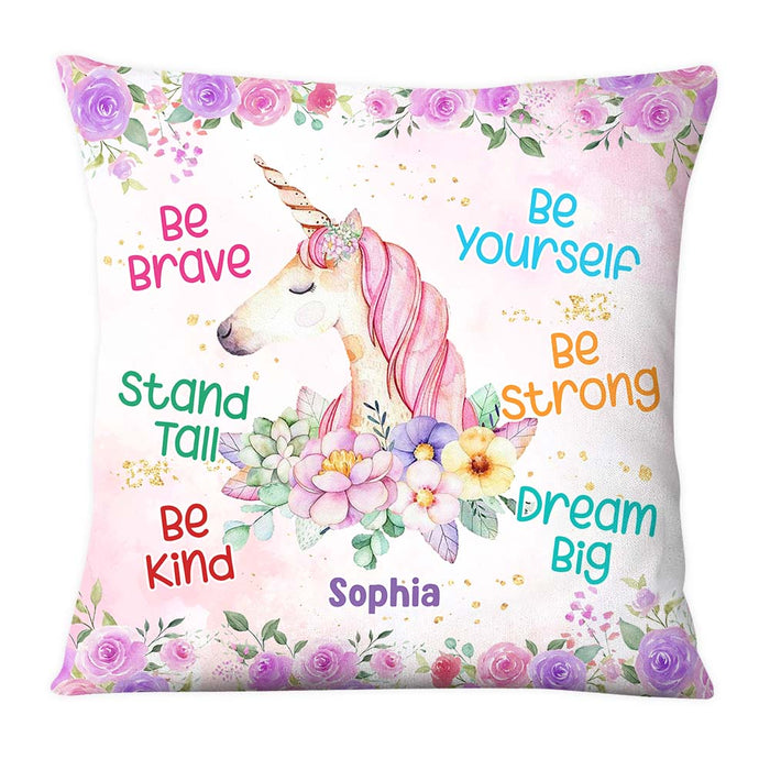 Personalized Gift For Granddaughter Unicorn Affirmations Pillow 28591 1
