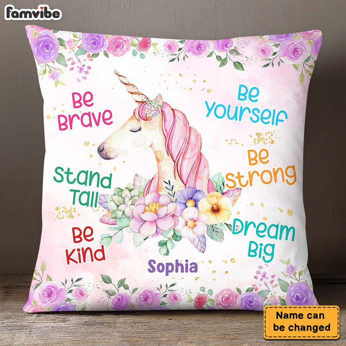 Personalized Gift For Granddaughter Unicorn Affirmations Pillow 28591 1