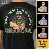 Personalized Grandpa The Man The Myth The Bad Influence Shirt 28593 thumb 1