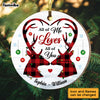 Personalized Gift For Couple Deers All Of Me Loves All Of You Circle Ornament 28599 1