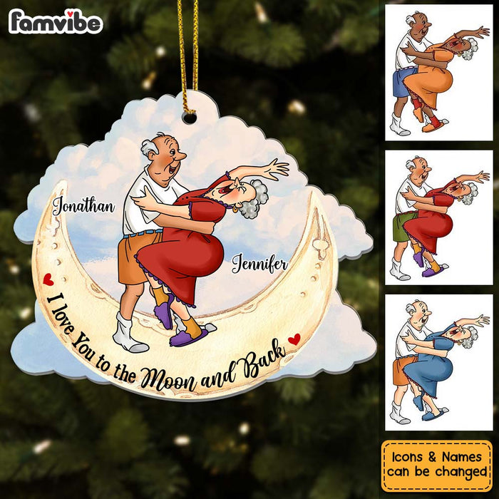 Personalized I Love You To The Moon And Back Couple Ornament 28600 1
