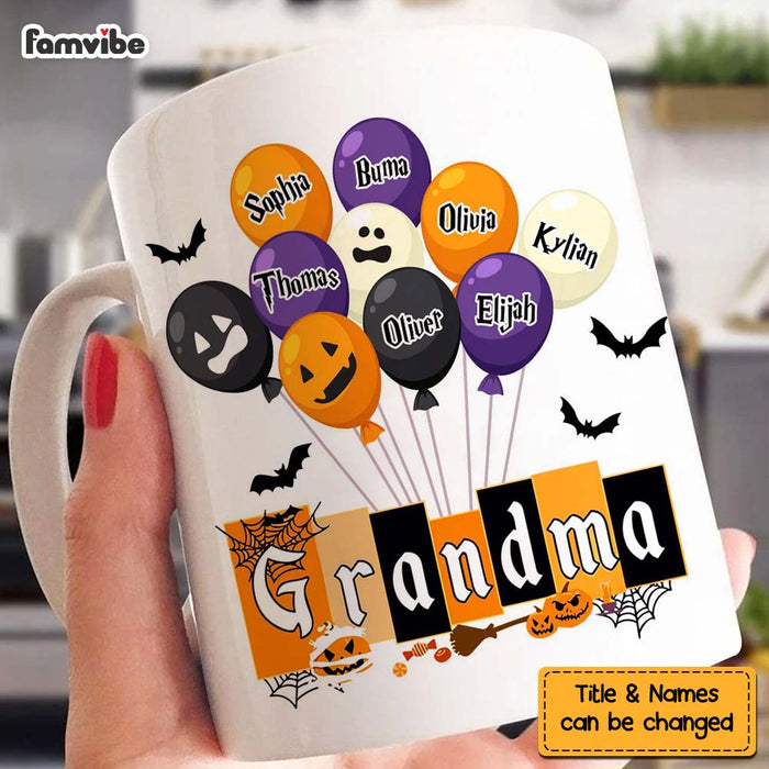 Personalized Halloween Grandma Balloon Mug 28602 1