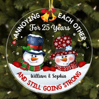 Personalized Annoying Each Other For And Still Going Strong Couple Circle Ornament 28606 thumb 1