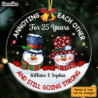 Personalized Annoying Each Other For And Still Going Strong Couple Circle Ornament 28606 thumb 1