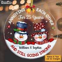 Personalized Annoying Each Other For And Still Going Strong Couple Circle Ornament 28606 thumb 1