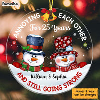 Personalized Annoying Each Other For And Still Going Strong Couple Circle Ornament 28606 thumb 1