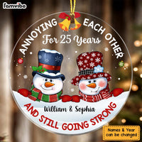 Personalized Annoying Each Other For And Still Going Strong Couple Circle Ornament 28606 thumb 1