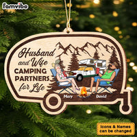Personalized Gift For Old Couple Camping Partners For Life Ornament 28609 thumb 1