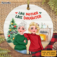 Personalized Christmas Gift For Mom And Daughter Circle Ornament 28610 thumb 1