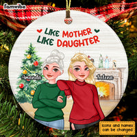 Personalized Christmas Gift For Mom And Daughter Circle Ornament 28610 thumb 1