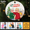 Personalized Christmas Gift For Mom And Daughter Circle Ornament 28610 1