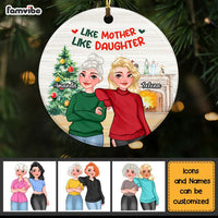 Personalized Christmas Gift For Mom And Daughter Circle Ornament 28610 thumb 1