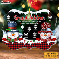 Personalized  Grandparents Snowman Grandchildren In Our Heart Benelux Ornament 28612 thumb 1