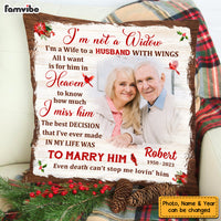Personalized Memorial Christmas Gift For Wife Loss Husband Cardinal Pillow 28616 thumb 1