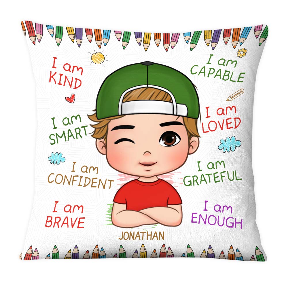 Personalized Gift For Grandson I Am Kind Pillow 28627 Primary Mockup