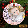 Personalized Baby's First Christmas Animal Upload Photo Circle Ornament 28629 1